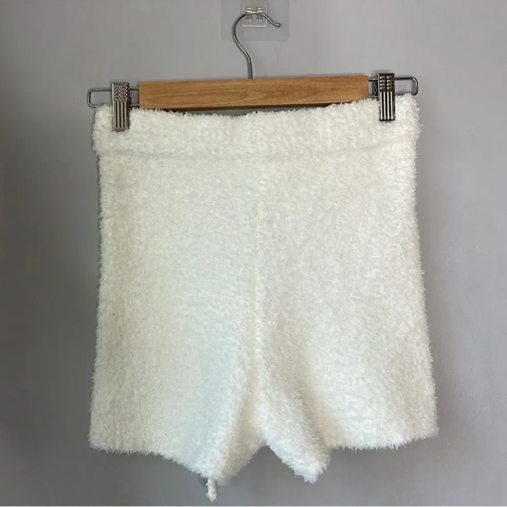 NWT Garage White Soft Fuzzy Shorts